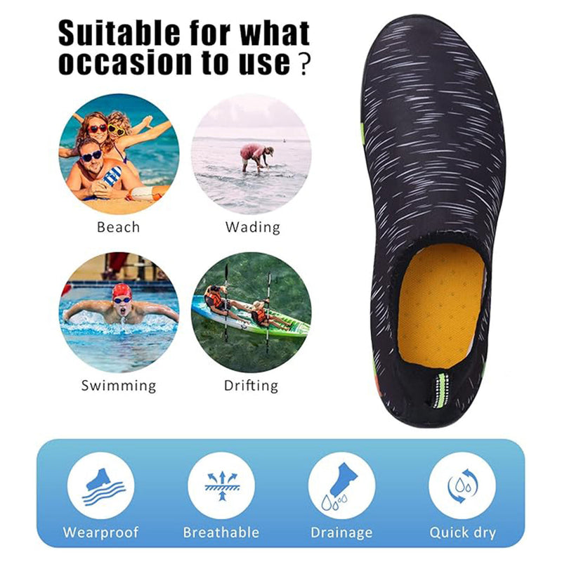 Unisex Aqua Water Shoes Non-Slip and Thick Diving Shoes, Robust and Durable, Quick-Drying, Unisex, Travel, Beach, Swimming