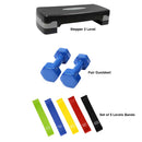 Back To Training Bundle 1  ( Stepper + Pair Dumbbells + Resistance Bands Set of 5 )
