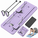 Pilates Reformer Set  Multi-Purpose Foldable Pilates Reformer Board for Home, 5 in 1 Pilates Sliding Board