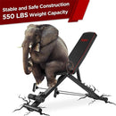 Yoleo Heavy Duty Adjustable Weight Bench - Weight Capacity 200 KG