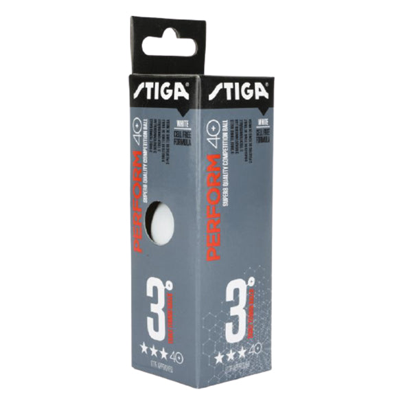 Stiga Perform 40+ 3-Pack Table Tennis Balls White