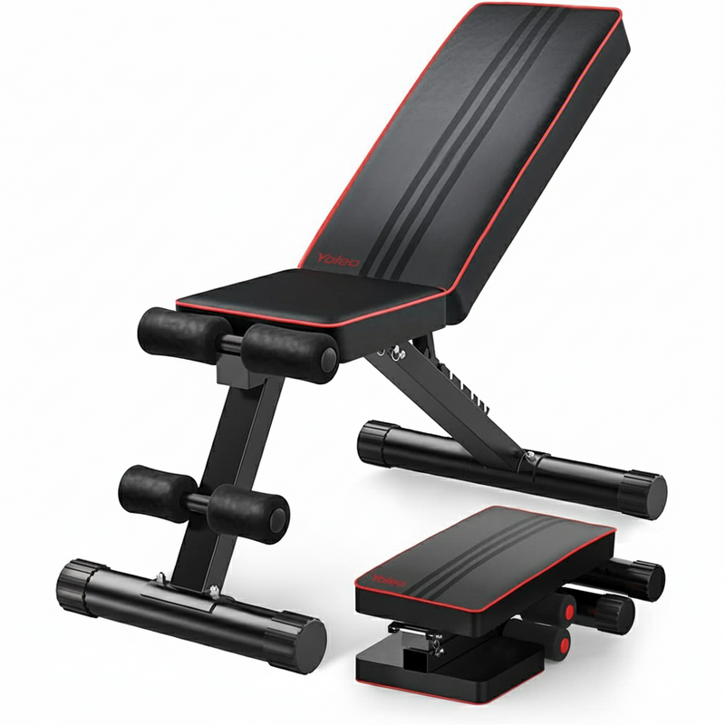 Yoleo Heavy Duty Adjustable Weight Bench - Weight Capacity 200 KG