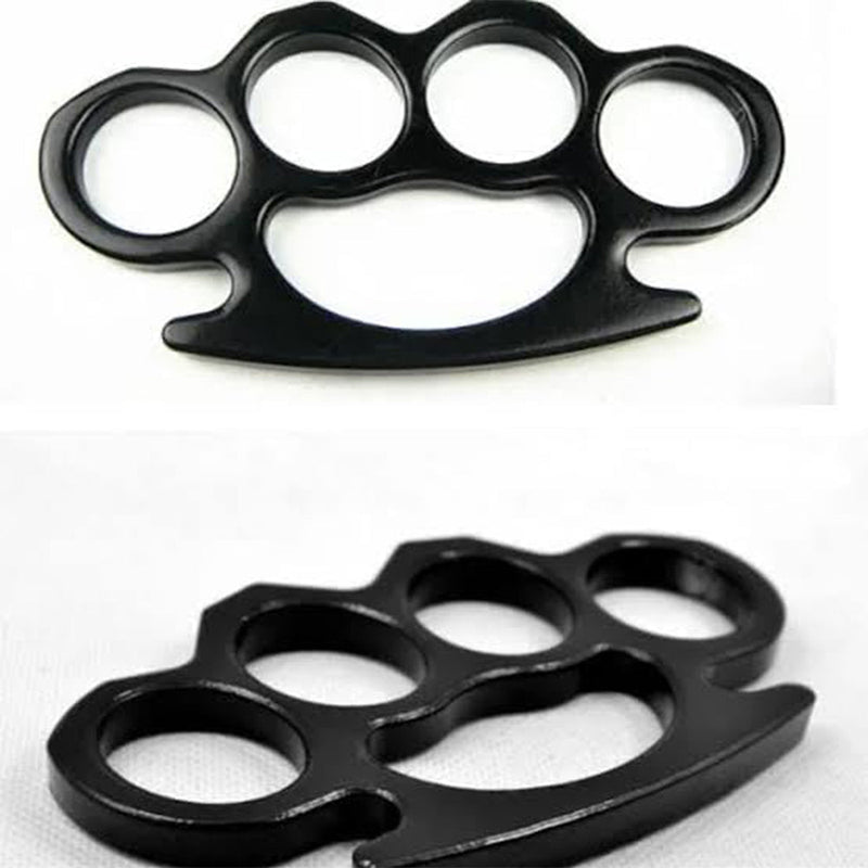 Full Black Iron Handle Knuckle Brass