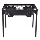Boko Gas Stove with 2 Burners Full Iron Stove Black