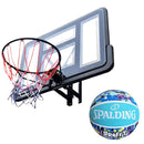 Wall Mounted Basketball Hoop Backboard 305 + 1 FREE Outdoor Spalding Basketball Ball Size 7