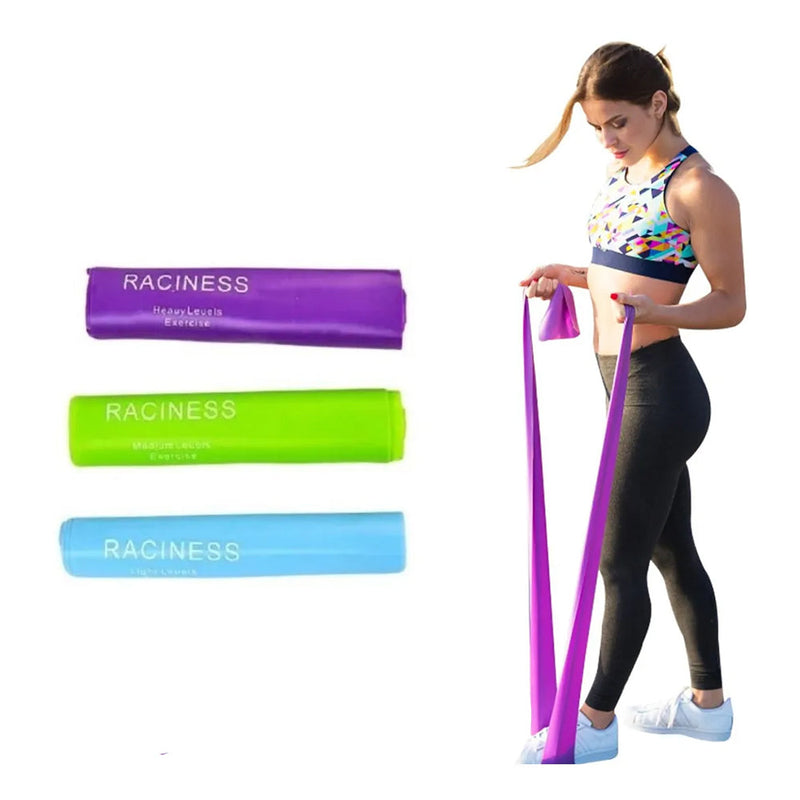 Raciness Aerobic Bands Set Of 3 Level - Light , Medium and Heavy in 1 Pack