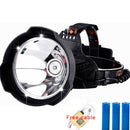 Large Super Bright USB Rechargeable LED Headlamp for Outdoor Lighting Lamp with 3 x 18650 Batteries