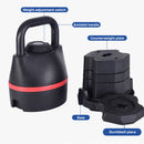 Adjustable Kettlebell 6 Weight Levels 40 LBS 18 Kgs Quickly Free Weights Kettle Bell