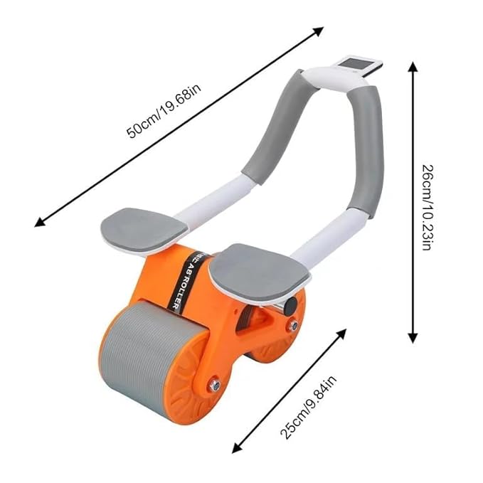 Abdominal Exercise Wheel Elbow Support Rebound Roller Automatic - AB Wheel With SCREEN