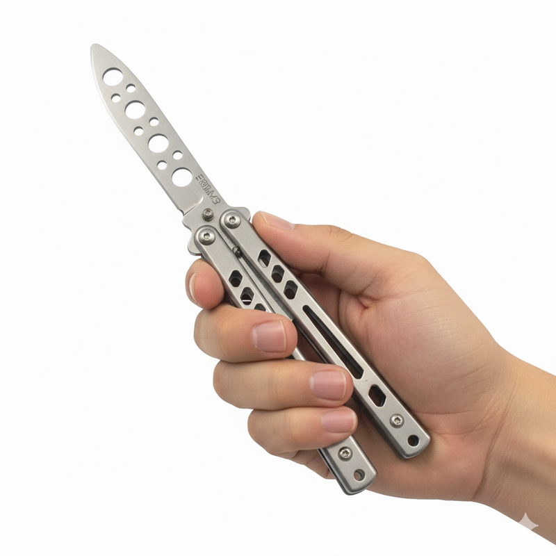 Butterfly Training Knife 16.5 cm Metal Practice Tool Folding Flip Training Tool