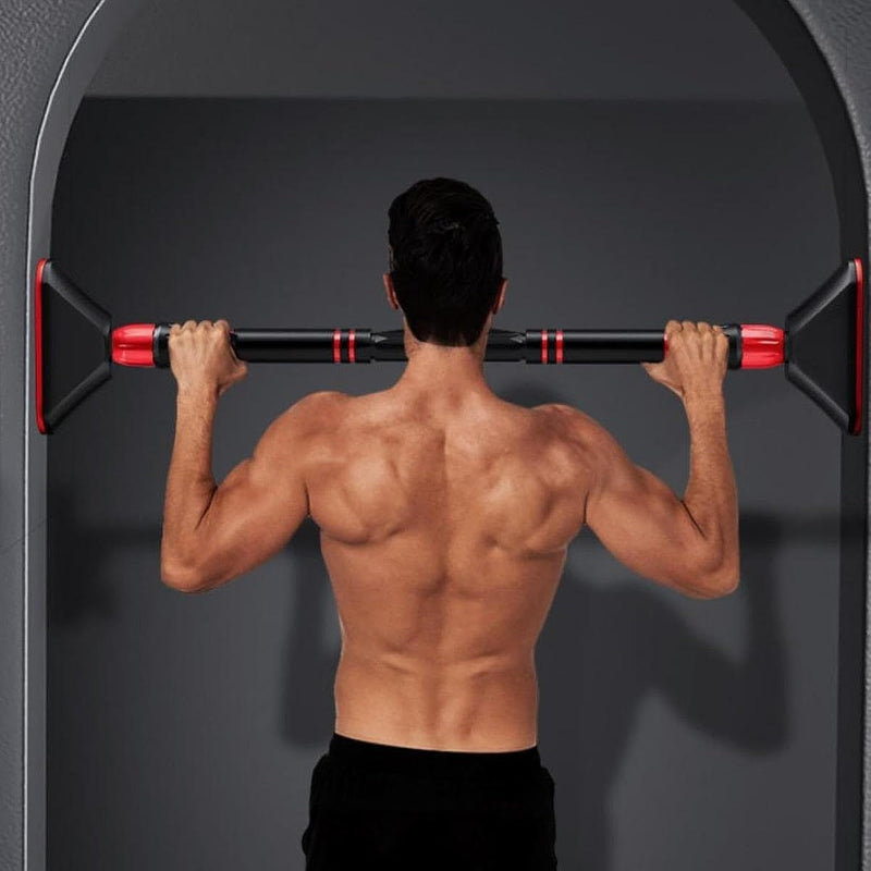 Power Press Pull up Bar Adjustable Length Nonslip Handle Chin up Bar ( No screws required)