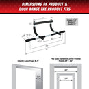 Door Gym Chin Up / Pull up Bar For Upper Body Workout + Hand Grip with Counter