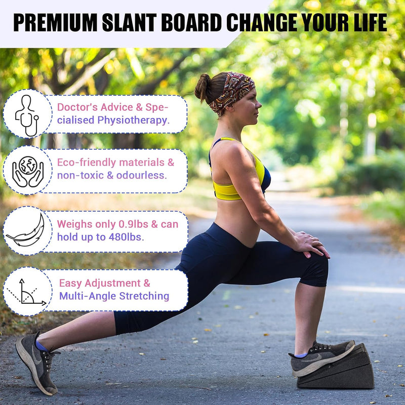 1 Set of Slant Board Foot/Calf Stretcher, 3 Pcs Incline Board for Squats for Plantar Fasciitis Physical Therapy Equipment