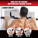 Door Gym Chin Up / Pull up Bar For Upper Body Workout + Hand Grip with Counter