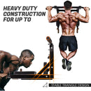 2-in-1 Wall Mount Pull Up Bar and Dip Station, Multi-Grip Chin-Up Bar Dip Stands Compact Power Tower for Indoor Home Gym Workout Multifunctional Fitness Training Equipment