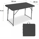Black Recto Folding Table 120 cm x 60 cm x 75 cm