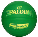 Spalding Highlight Color Rush Green Outdoor Basketball - Size 7