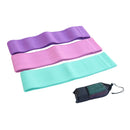 Raciness Set of 3 Fabric Booty Bands For Exercise Training With Carry Bag