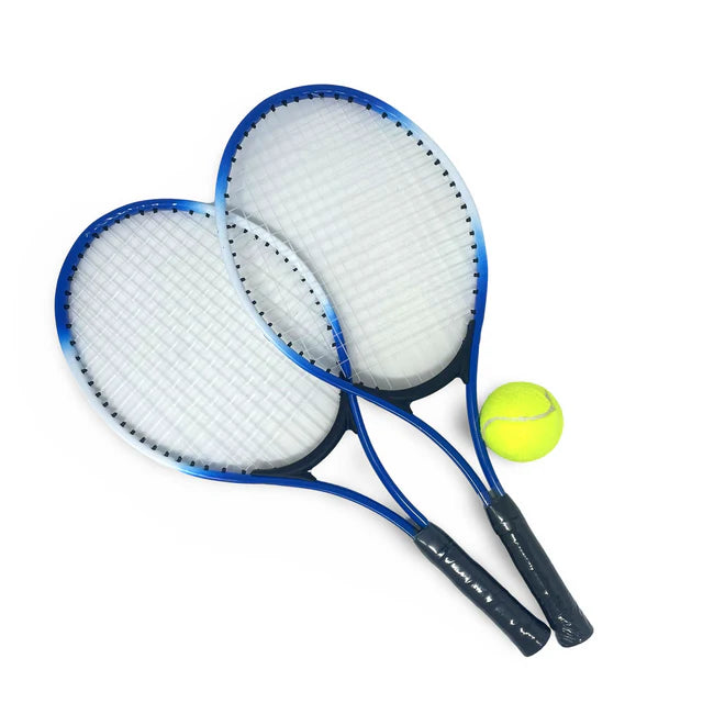 Champ Racket Set Junior's Blue Lightening Tennis Racket Set with a Ball and Protective