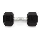 1 Piece Hex Rubber Coated Dumbbell
