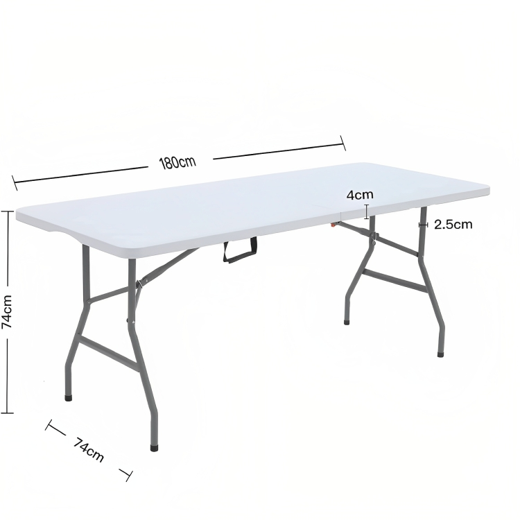Folding Table 180 cm x 74 cm x 74 cm