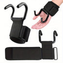 Set Of 2 Lifting Hooks for Weight Lifting Ideal Deadlift Straps with Hooks for Powerlifting Padded Weight Lifting Gloves with Hooks Wrist Straps with Hooks