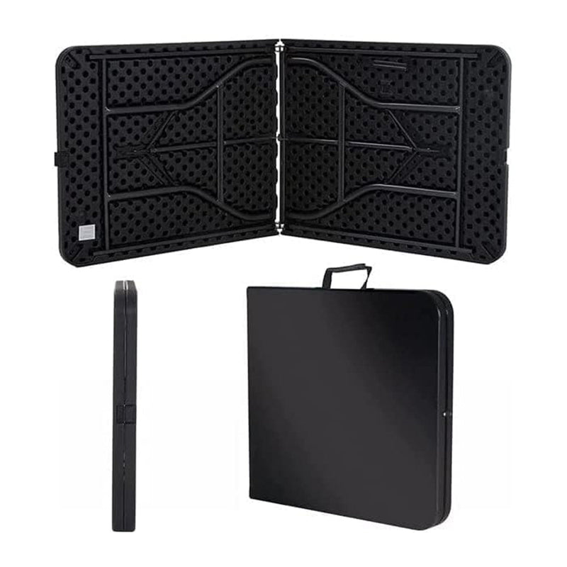 Black Recto Folding Table 120 cm x 60 cm x 75 cm