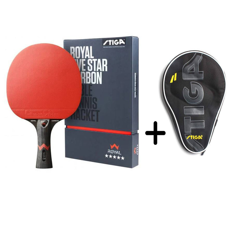 Stiga Royal Carbon 5-Star Table tennis Racket + Free Stiga Cover Racke