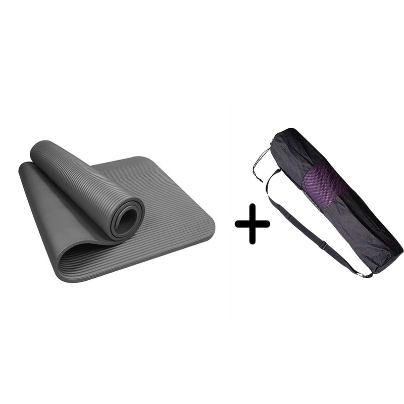 Fitness Exercise Mat Premium With Handle Strap Plus Cover Bag