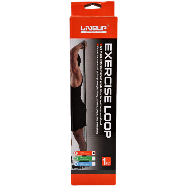 LiveUp Power Band Latex Exercise Loop Orange Light