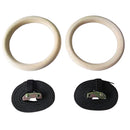 OKPRO Fitness Nylon Strap Wooden Gymnastic Gym Rings