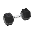 1 Piece Hex Rubber Coated Dumbbell