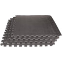 Versatile Puzzle Mats Interlock Black 4 Pieces Set
