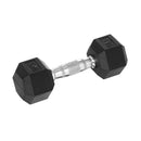 1 Piece Hex Rubber Coated Dumbbell