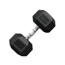 1 Piece Hex Rubber Coated Dumbbell