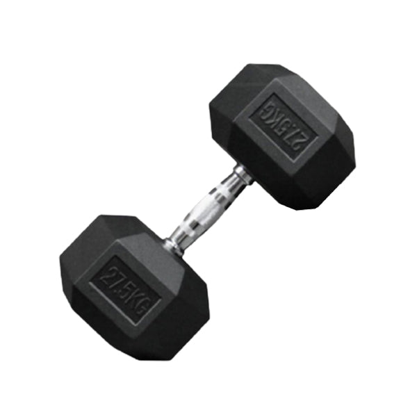 1 Piece Hex Rubber Coated Dumbbell