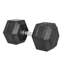 1 Piece Hex Rubber Coated Dumbbell