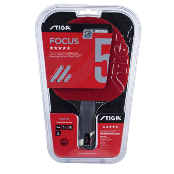 Focas Racket Stiga Focus 5 Star Table Tennis Racket + Free Stiga Cover Racket