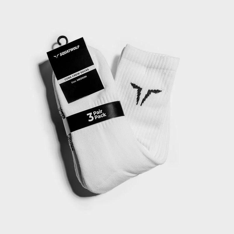 SQUATWOLF Unisex Pack of 3 Core Crew Socks