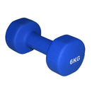 1 Piece Neoprene Dumbbell Blue