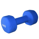 1 Piece Neoprene Dumbbell Blue