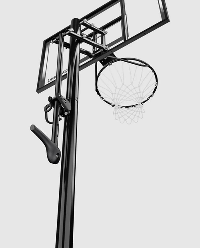 Spalding 44 Inch Shatter-Proof Polycarbonate Exactaheight Portable Basketball Hoop