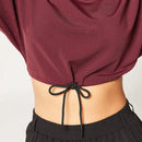 SQUATWOLF Women Code Cropped Drawstring Tee