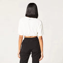 SQUATWOLF Women Code Cropped Drawstring Tee