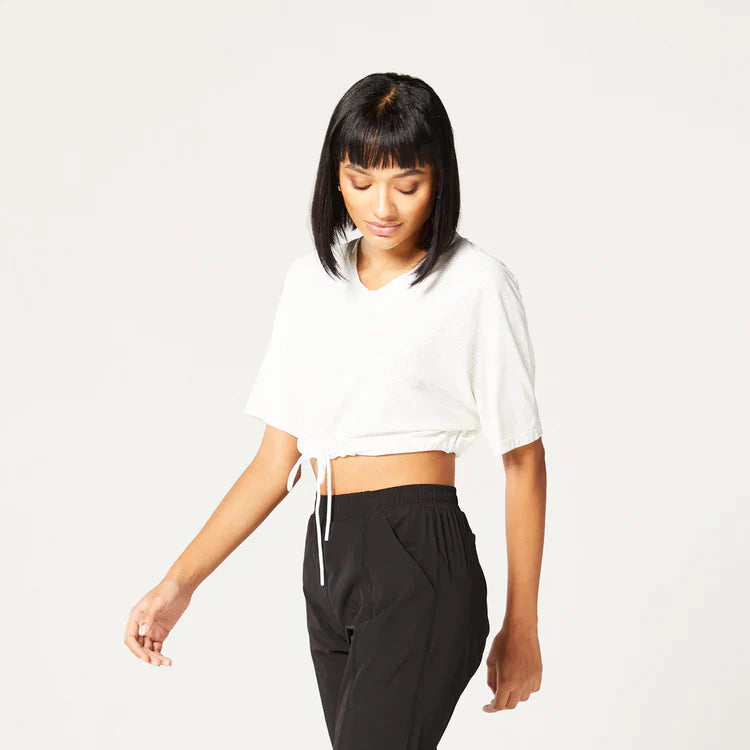 Code String Crop SQUATWOLF Women Code Cropped Drawstring Tee