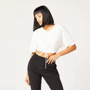SQUATWOLF Women Code Cropped Drawstring Tee