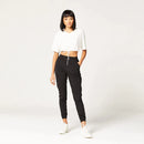 SQUATWOLF Women Code Cropped Drawstring Tee