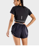 SQUATWOLF Women Flux Crop T-Shirt