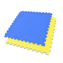 1 Piece Puzzle Mat Interlocking Blue/Yellow Gym Flooring 3 cm thick 1M x 1M