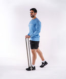 Winnerforce Men's Impact Long Sleeve T-Shirt Marl Blue